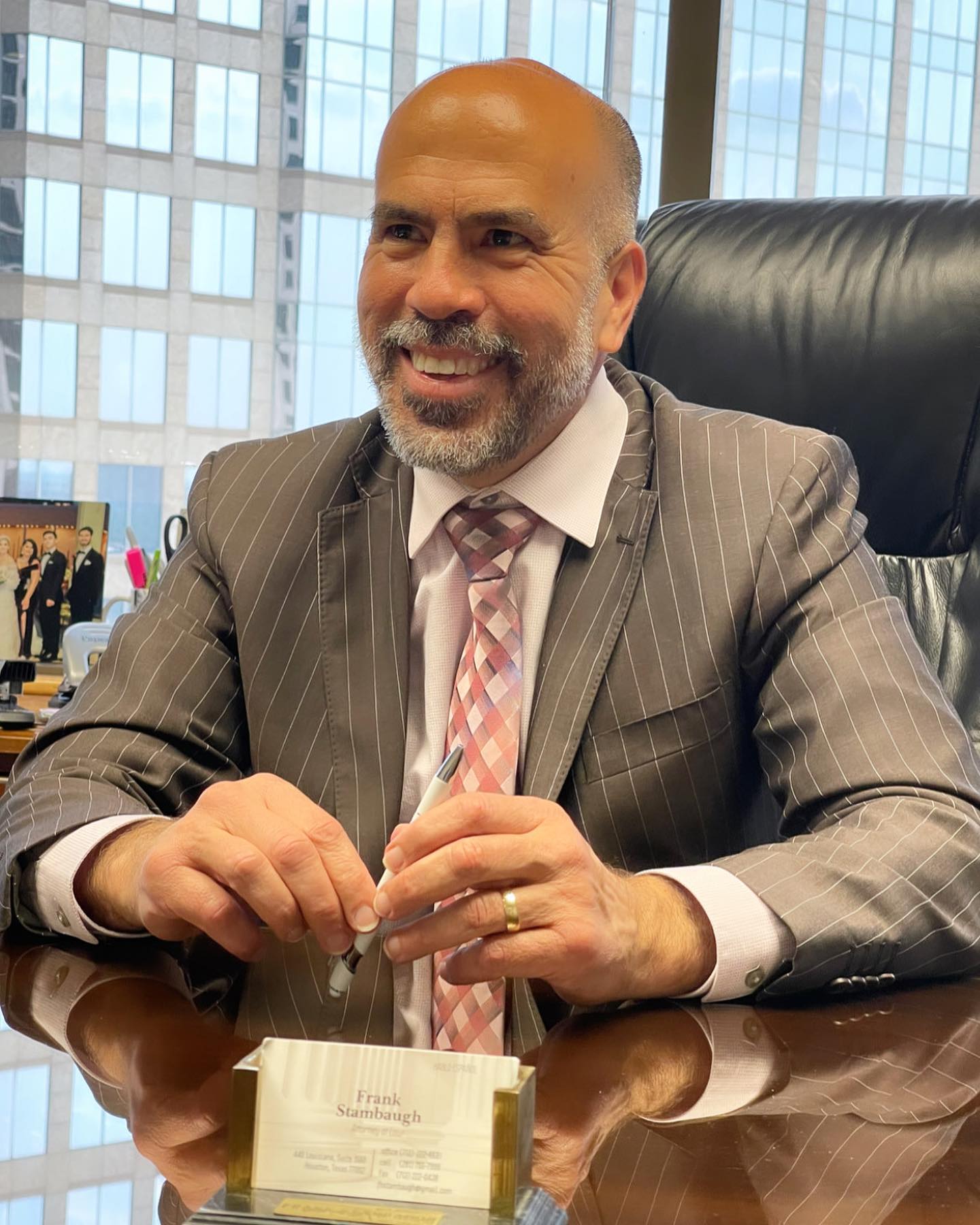 Frank H. Stambaugh Jr., Attorney at Law, at his downtown Houston office